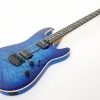 Ernie Ball Music Man Sabre Guitar - Diablo Blue - Flame - Image 2