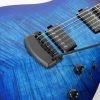 Ernie Ball Music Man Sabre Guitar - Diablo Blue - Flame - Image 3