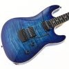 Ernie Ball Music Man Sabre Guitar - Diablo Blue - Flame - H01084 - Image 2