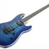 Ernie Ball Music Man Sabre Guitar - Diablo Blue - Flame - H01084 - Image 3