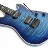 Ernie Ball Music Man Sabre Guitar - Diablo Blue - Flame - H01084 - Image 5