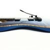 Ernie Ball Music Man Sabre Guitar - Diablo Blue - Flame - H01084 - Image 8
