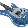 Ernie Ball Music Man Steve Morse SM-Y2D - Diablo Blue - Quilt - H00559 - Image 5