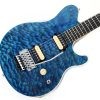 Ernie Ball Music Man Axis (Floyd Rose) - Diablo Blue - Quilt - H01908 - Mint - Image 2