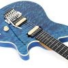 Ernie Ball Music Man Axis (Floyd Rose) - Diablo Blue - Quilt - H01908 - Mint - Image 4