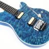 Ernie Ball Music Man Axis (Floyd Rose) - Diablo Blue - Quilt - H01908 - Mint - Image 6