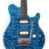 Ernie Ball Music Man Axis (Floyd Rose) - Diablo Blue - Quilt - H01908 - Mint - Image 8