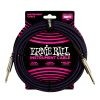 Ernie Ball 18' Braided Straight Straight Inst Cable Purple Black