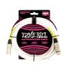 Ernie Ball 20' Male Female XLR Microphone Cable White
