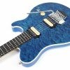 Ernie Ball Music Man Axis (Floyd Rose) - Diablo Blue - Quilt - H01114 - Image 7