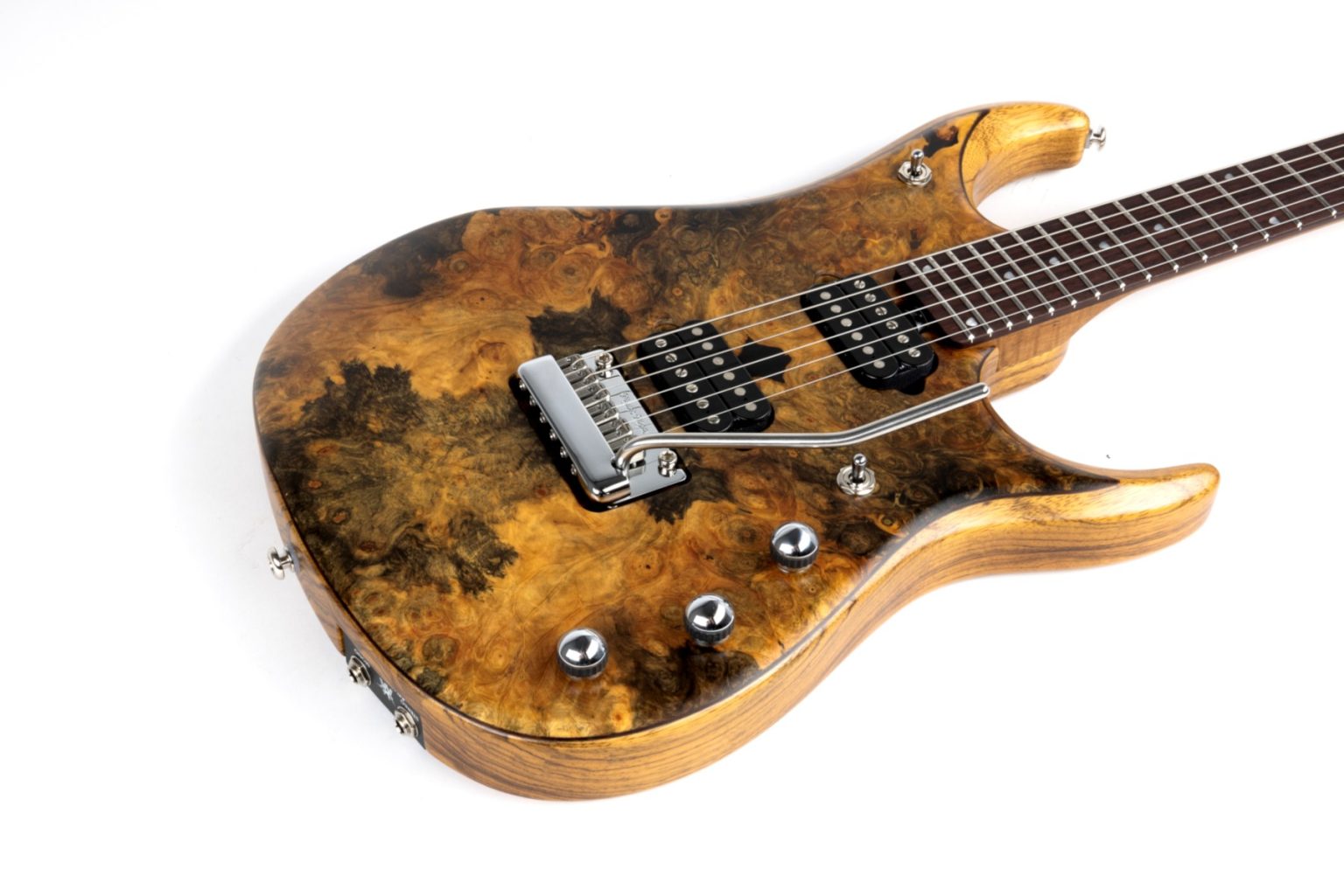 Ernie Ball Music Man John Petrucci JP15 BFR Butterscotch Burl Sept
