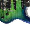 Ernie Ball Music Man BFR Luke 4 HSS - Green Tide - D01387 - Image 9