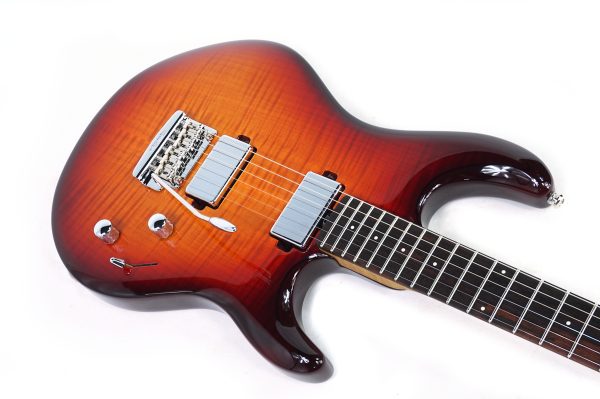 Ernie Ball Music Man Luke 4 Maple Top HH - Afterburn - H07767 - Image 5