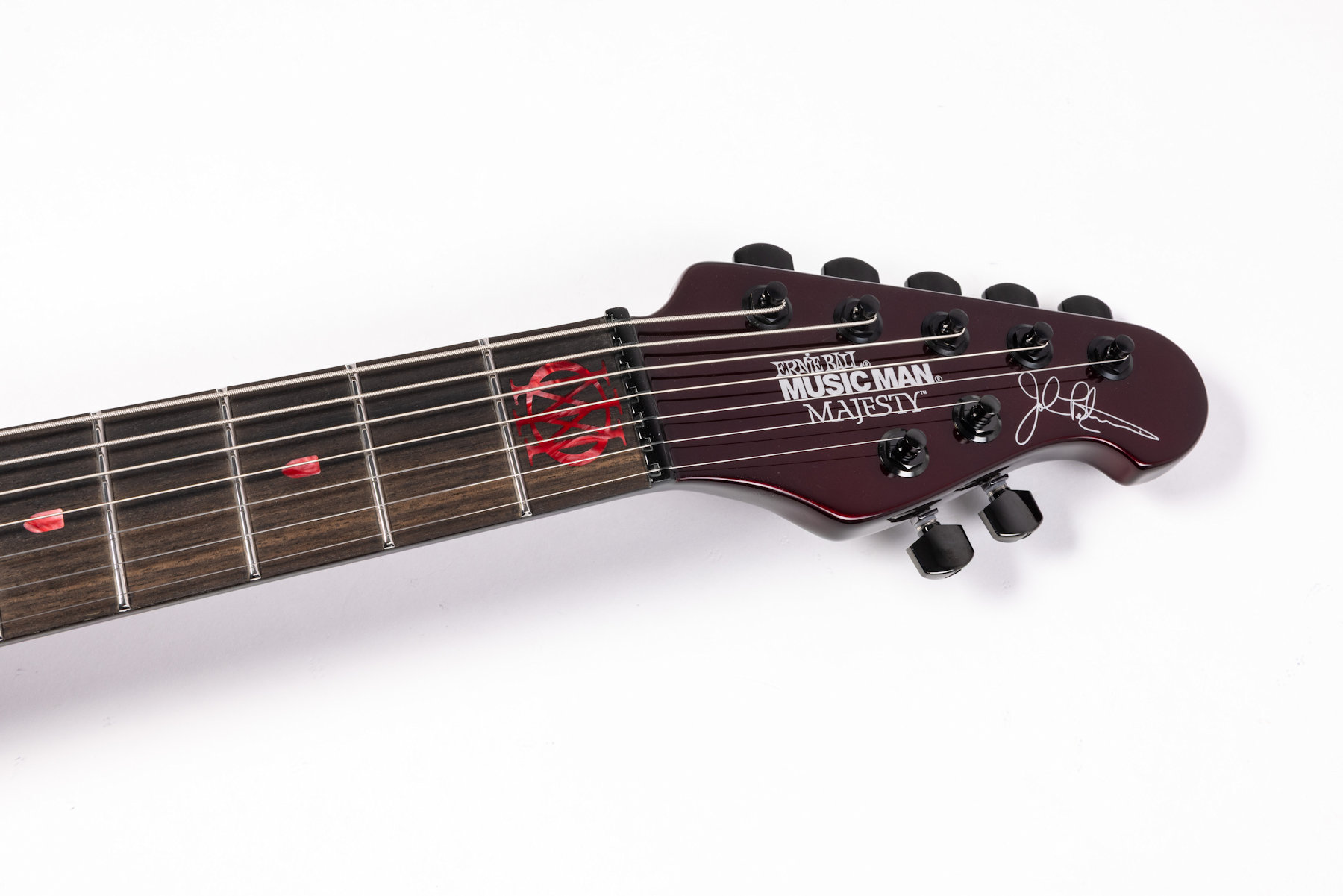 Ernie Ball Music Man John Petrucci Majesty Premium Select 7 - Carnelian Red - Special Order - Image 3