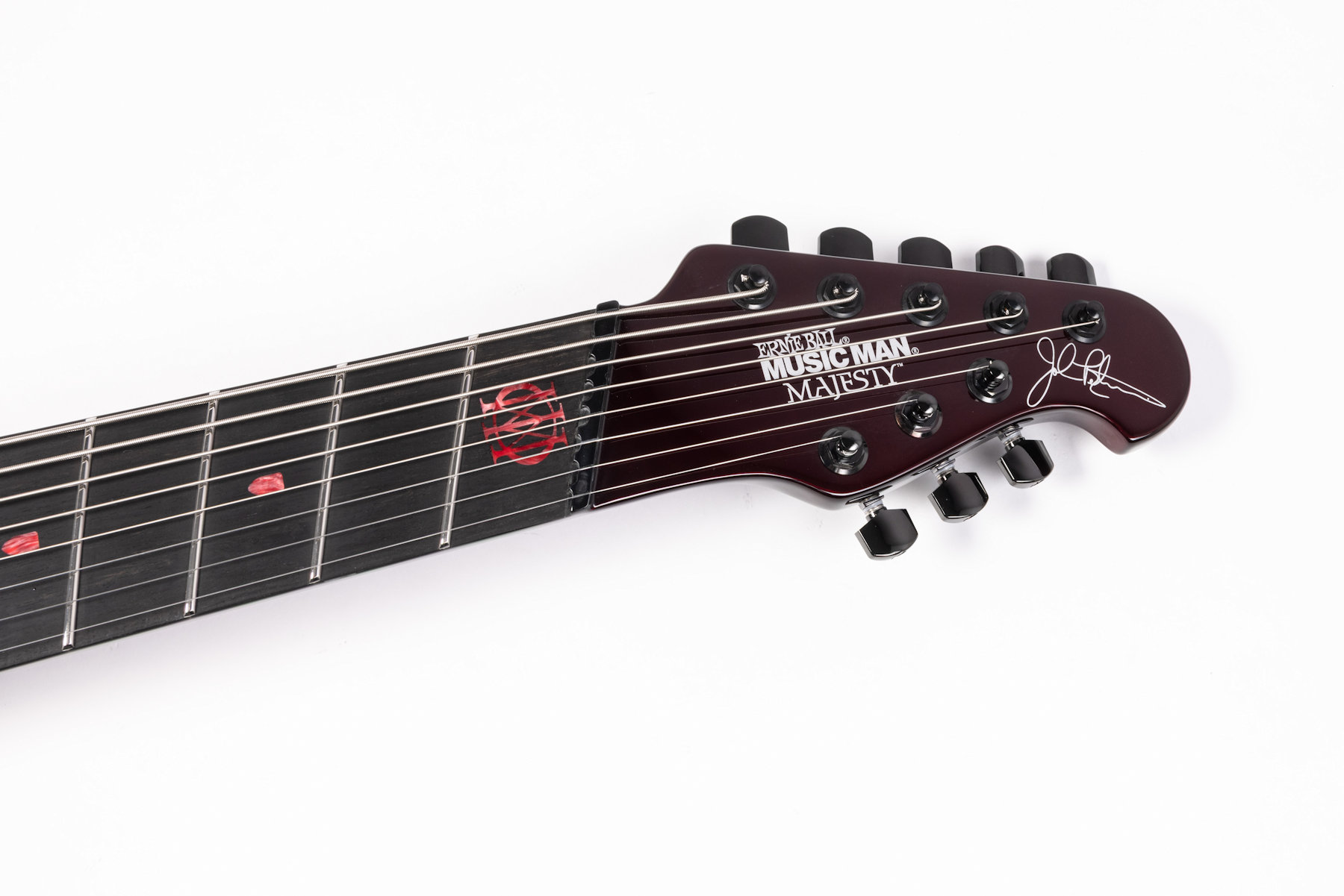 Ernie Ball Music Man John Petrucci Majesty Premium Select 8 - Carnelian Red - Special Order - Image 3